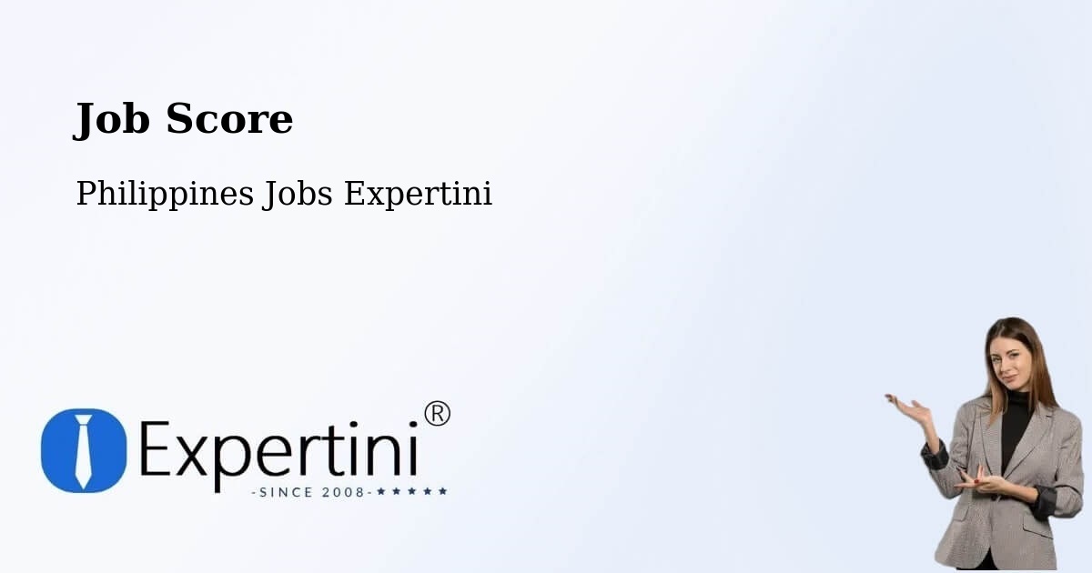 Job Score & Job Description Score Tool – Cabangan - Philippines Jobs Expertini