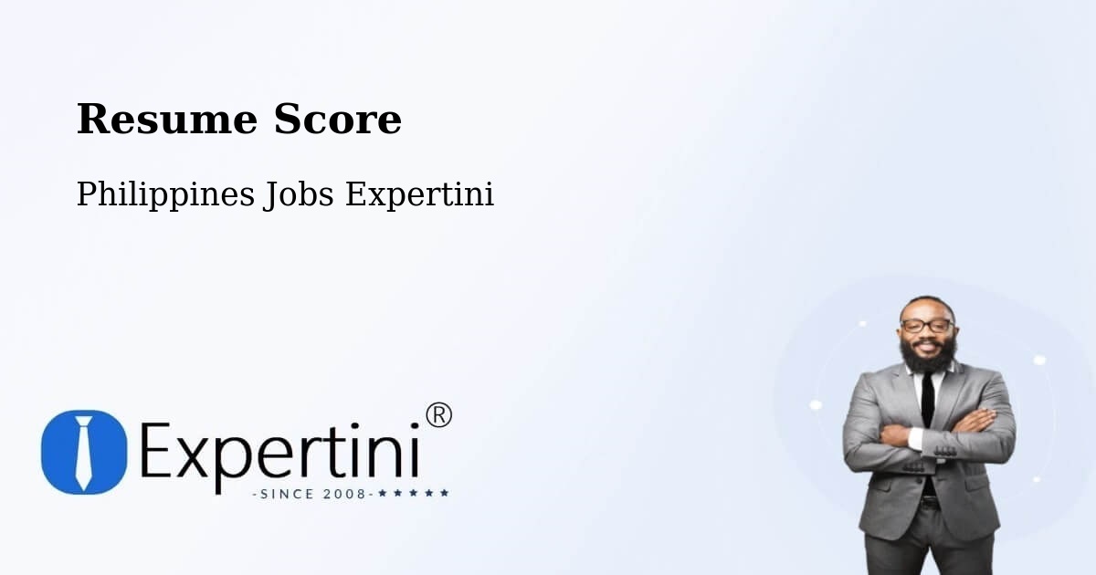Resume Score & Job Description Match Tool – Cabangan - Philippines Jobs Expertini
